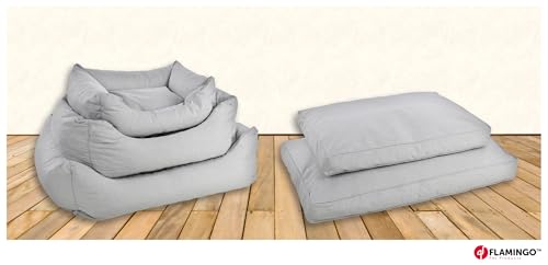 Cojín Geneve gris rectangular de 100x70x12cm para cama de perro grande 5