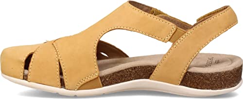 Earth Origins Women’s Birdine Leather Sandal I Casual, Slip Resistant, Everyday Sandals - Yellow - 9 #TOP2