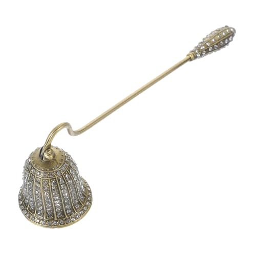 GRIRIW Rhinestone Inlaid Candle Snuffer Vintage Design Candle Extinguisher Tool Wick Flame Snuffer for Candle Lovers Convenient Reusable Candle Care Accessory
