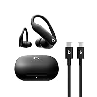 Beats Powerbeats Pro 2 – Kabellose Bluetooth-Ohrhörer mit 1,5 m langem USB-C-Ladekabel – Diamantschwarz – Ansicht 1