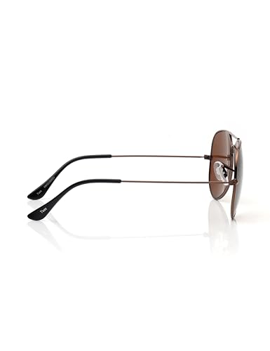 Image of Fastrack Tees Brown Aviator Sunglasses for Unisex