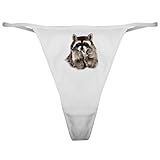 CafePress Cute Humorous Watercolor Raccoon Blowing A Kiss Cl Underwear, Funny Womens Panties White