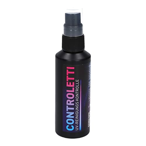 Controletti UV Reinigungskontrolle - Schwarzlicht Hygienetest zur Hygienekontrolle von Flächen (mini 75 ml)