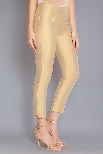Image of W for Woman W Cotton Blend Strechable Slim Pants for Women | Cotton Blend Slim Pants for Women | Trousers for Women