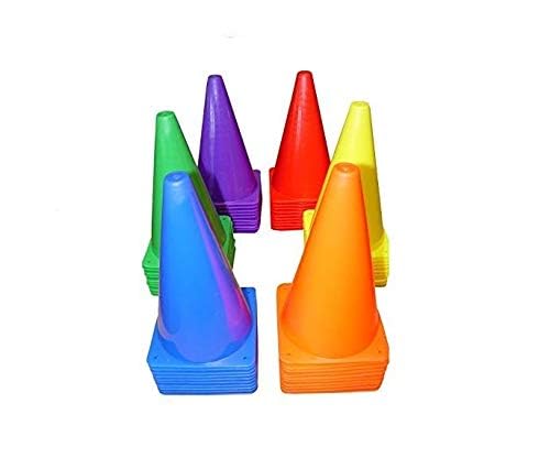 15 Inch Sports Training Cones Set of 6 | Heavy Duty Plastic Agility Marker Cones for Football, Soccer, Cricket & Athletic Training-image-49