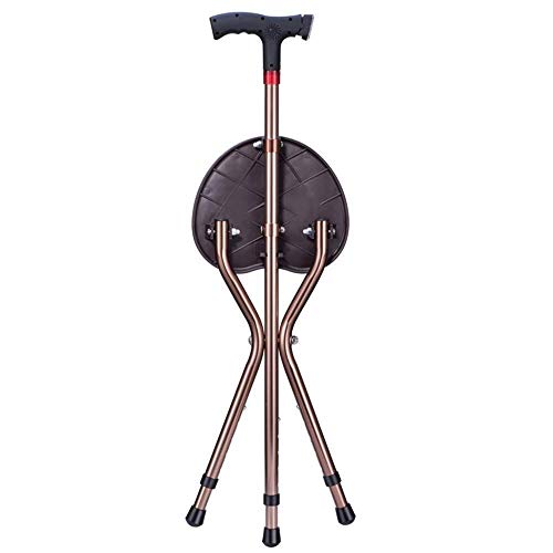 Gehstock, Krücken, intelligenter Gehstockstuhl für ältere Menschen Walker, Rutschfester Klappstuhl aus Aluminiumlegierung, Geschenk für ältere