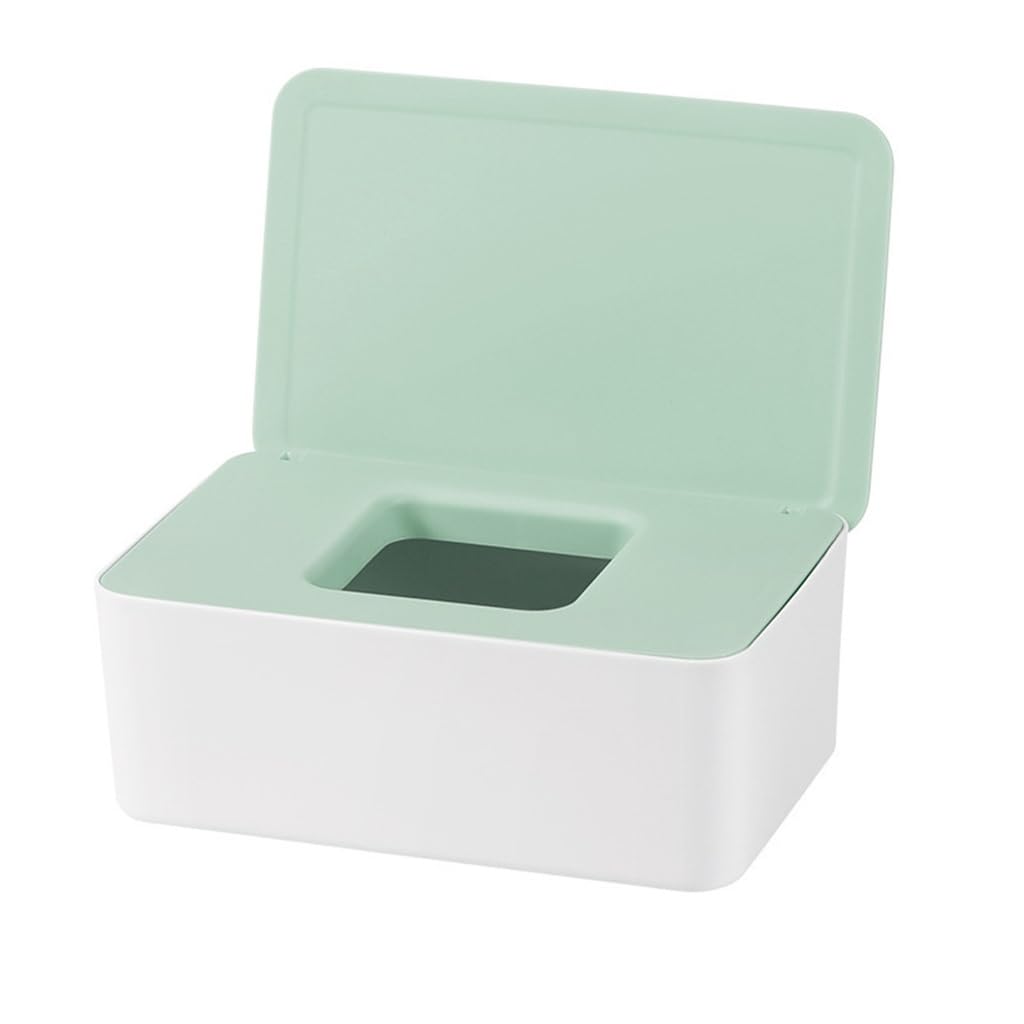 Boîte à mouchoirs domestique verte avec couvercle étanche pour salon