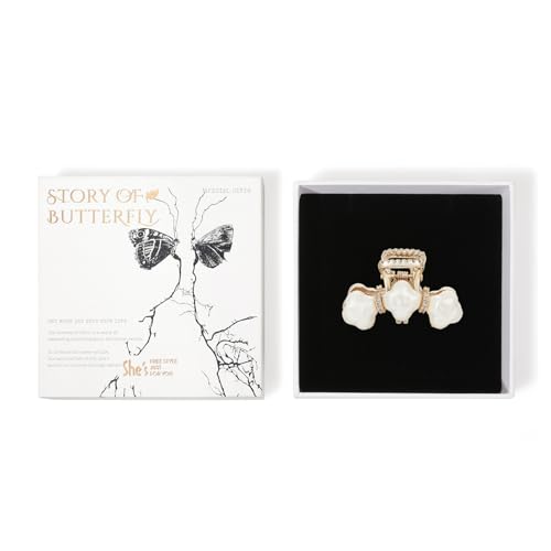 Pearl Hair Claw Clip – Four-Leaf Clover Zircon Barrette