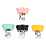 Alasum 4個 スプリングベース 面白い ダッシュカーのおもちゃ 車のおもちゃ ダッシュボードスプリング ボブル 玩具 窓 飾り 装飾ベース ドールシェイクヘッドベース 用ベース 鉄