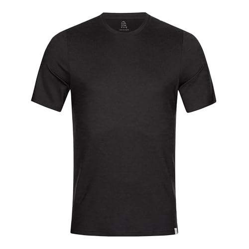 Produktbild TOM FYFE Premium Merino T-Shirt Slim Fit Herren Schwarz / 3XL – 100% Merinowolle, geruchshemmend und atmungsaktiv