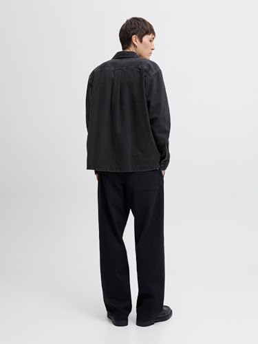 JACK & JONES Men's Jjzac Overshirt Ls, Black Denim, L - Image 2