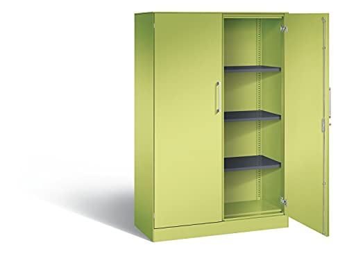 Flügeltürenschrank ASISTO Höhe 1617 mm Breite 1000 mm 3 Fachböden viridingrün viridingrün C+P