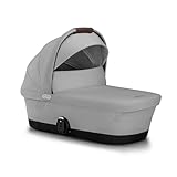 Cybex Gazelle/e-Gazelle Infant Cot – Up to 20 lbs, Comfortable and Spacious, Soft Fabric, Easy Attachment, Removable and Washable Liner, Ideal for Newborns, Stone Grey