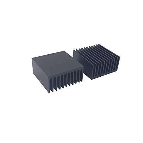 4Pcs Aluminum Heat Sink 40 x 40 x 20mm /1.57 x 1.57 x 0.79 inch Peltier Heat Sinks Cooling 11 Fin Black