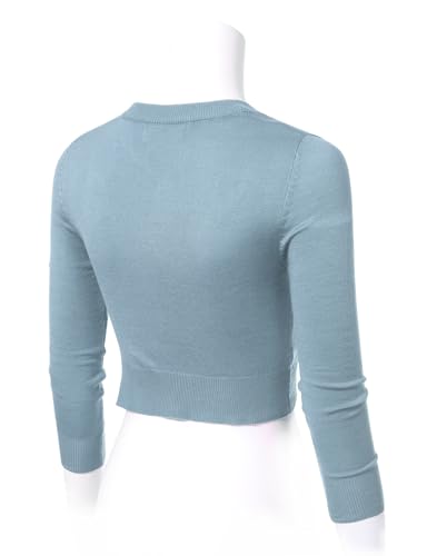 Image of Allsense Women's Cropped Bolero Shrug Cardigan | 3 /4 Sleeve, Button Down, Lightweight Knit Sweater