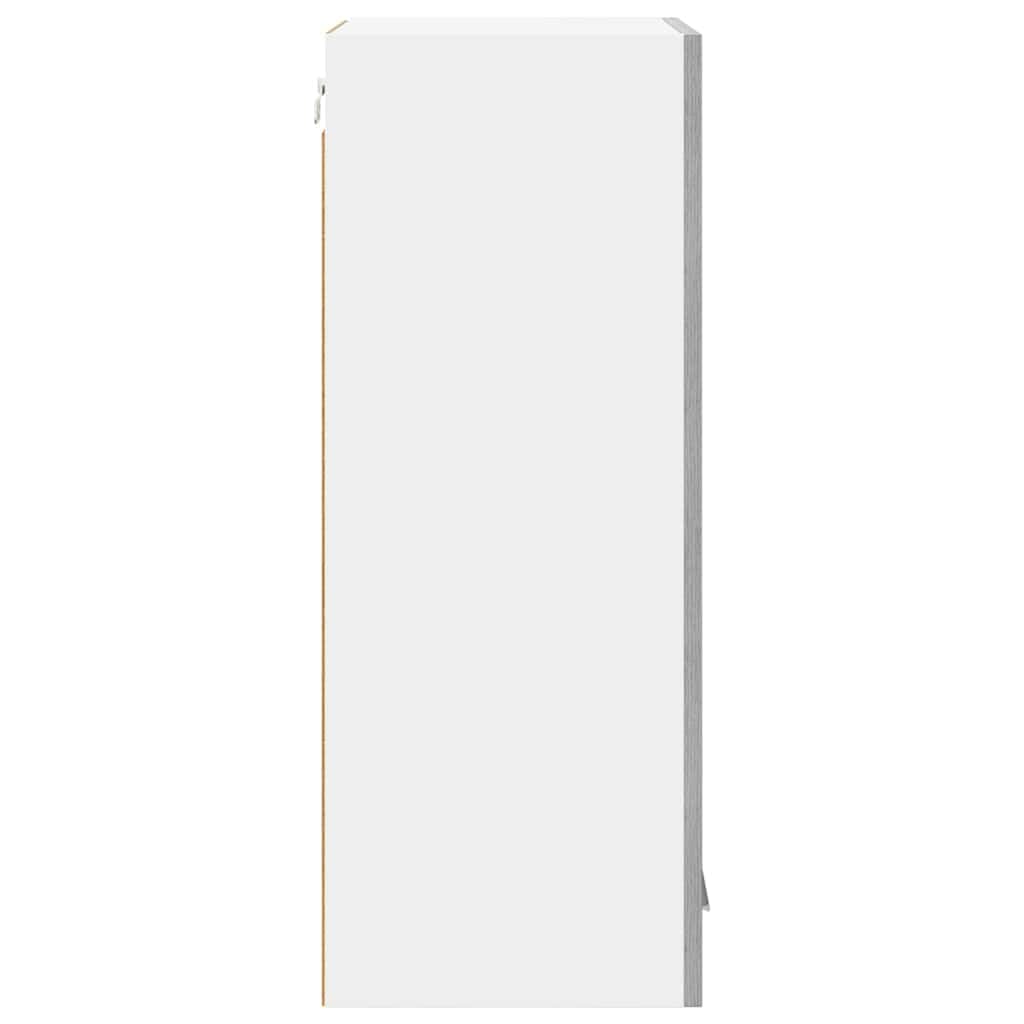 Hängeschrank Graues Sonoma Holzwerkstoff 40 x 31 x 80 cm mit Tür, Stauraum für Küche, Esszimmer, Vorratsschrank, Organizer für Geschirr und Arbeitsplatte