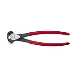 Klein Tools D232-8 End-Cutting Pliers, High-Leverage Wide Throat Clearance with Extended Handles for Longer Reach, 8-Inch , Red