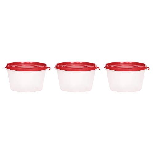 Image of Cutting EDGE Nesterware Food Storage Container for Pulses, Sugar, Tea, Cereals - 750ML (RED, 3)