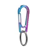 Titanium Heavy Duty Keychain Carabiner, EDC Key Clip Anti-Lost Quick Released Backpack Hook, Belt...