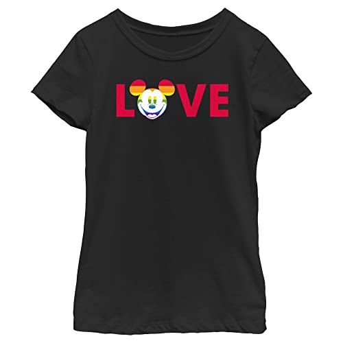 T-shirt fille Mickey Pride noir pour les sorties d'été stylées