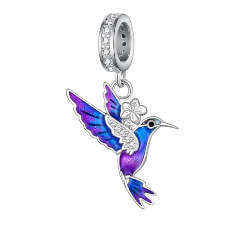 Hummingbird Charm 925 Sterling Silver Hummingbird Charm for Bracelets Hummingbird Jewelry Gifts for Women