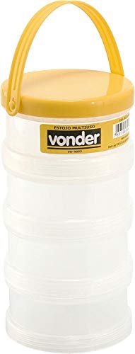 Estojo Multiuso, 9,0 Cm X 13,0 Cm, Vd 4003, Composto De 4 Partes Rosqueáveis, Vonder.