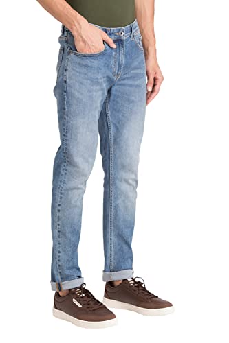 Image of Red Tape Classic Skinny Jeans for Men | Everyday Comfort & Premium Fabric - RDM0834M-34 Mid Blue