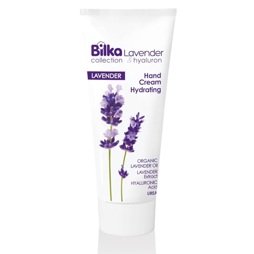 Bilka Collection Handcreme Lavender & Hyaluron Hydratisierend mit Lavendelöl, Hyaluronsäure, Urea, Mandel- und Avocadoöl für Weiche, Jugendliche Hände, 100 ml