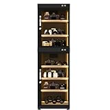 Re:CLEAN リクリーン 195L 防湿庫 NEXT デジタル湿度計 5年保証 ドライボックス カメラ収納ケース カビ対策 鍵付き (ブラック, RCN-195D)