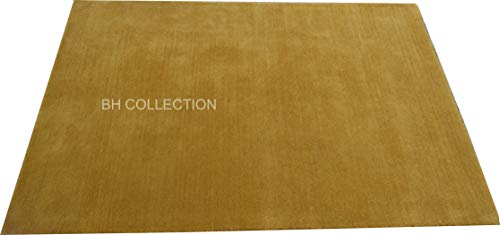 Image of Classical Look Plain Handmade Carpet with Super Soft & Pure Woolen Carpet for Your BEDROOMS & Living Room with 1 INCH Pile Height 5 X 14 FEET (150x420 cm)