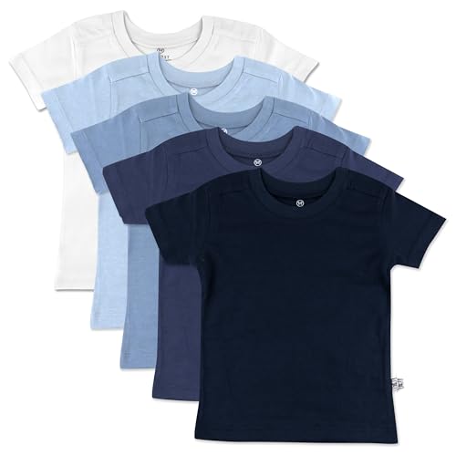 Image of The Honest Company Boy's Organic Cotton Short Sleeve T-Shirt Multi-Pack Baby and Toddler Set