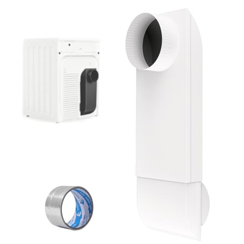 OEM Upgraded 12-19 in Adjustable Periscope Dryer Ventstainless steel Dryer Vent Fit for all 4in Dryer Vent Outlet for tight space square duct dryer vent pipe Telescoping Dryer Vent Kit (white
