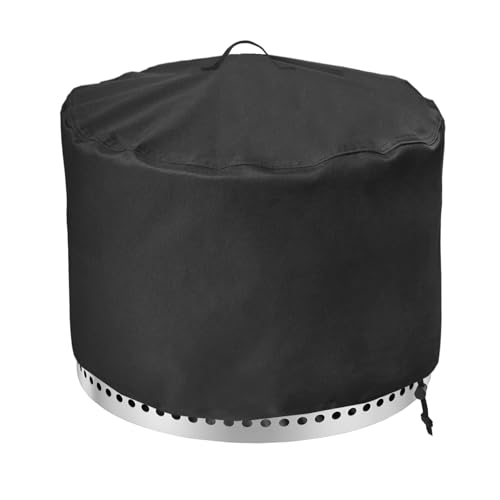 Fyelo Fire Pit Cover for Solo Stove Yukon 27 Inch Waterproof & Heavy Duty Outdoor Cover Solo Stove Shelter for Yukon 2.0 Tear resistance Rainproof & Windproof Black