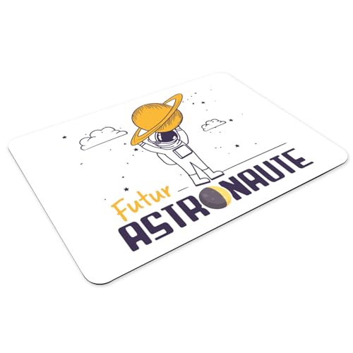 Set de table astronaute grand format 39,5x28,5 cm en caoutchouc blanc x4 - 3