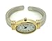 Ladies Oval Case Metal Bangle Cuff Fashion Watch Pearl Dial Wincci (Two Tone)