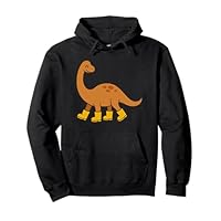 Cute Brachiosaurus in Rain Boots Dinosaur lover Pullover Hoodie