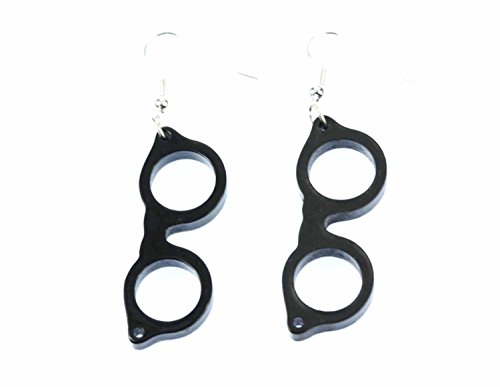 Lunettes boucles d'oreille style geek noir pour vos soirées et looks urbains