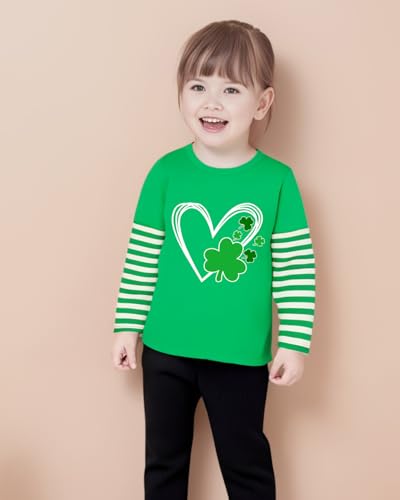 Kids Funny St Patrick Day Shirt Boys Girls Shamrock Irish T-Shirt Toddler Clover Lucky Tee Tops Clothes2