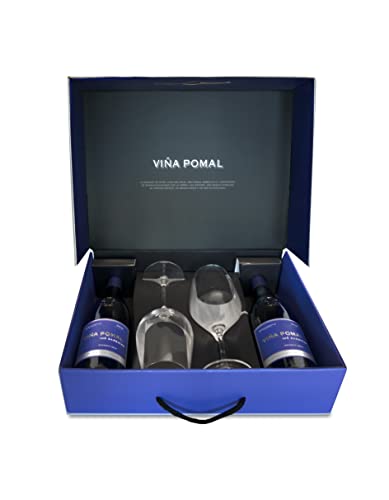 Viña Pomal 106 Barricas Reserva - Vino Tinto Do Rioja - Estuche Regalo 2 Botellas 75cl 2 Copas Viña Pomal 106 Barricas Reserva - Vino Tinto Do Rioja - Estuche Regalo 2 Botellas 75cl 2 Copas