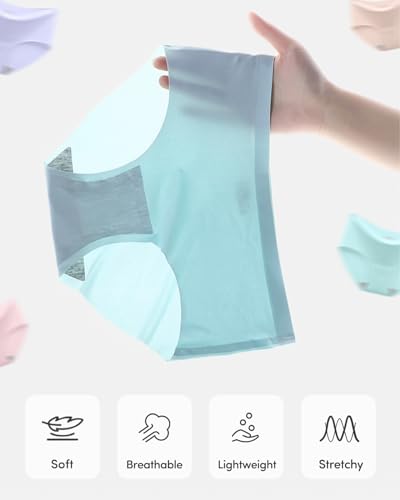 Domee Teen Girls Seamless Underwear No Show Panties Pack of 6 Invisible Briefs3