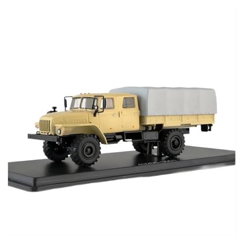 Camion à plateau miniature 1/43 avec tente en métal injecté pour collectionneur