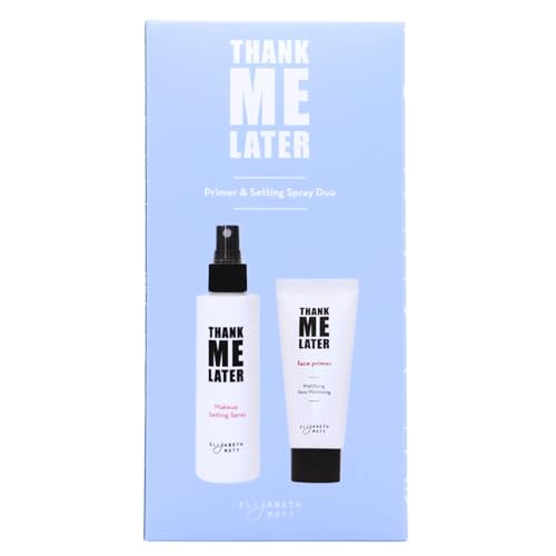 Image of Elizabeth Mott Thank Me Later Primer & Setting Spray Bundle - Pore Minimizer for Face, Smoothing Soft Matte Finish Face Primer & Hydrating Setting Spray for Long-Lasting Makeup - 30g + 95ml