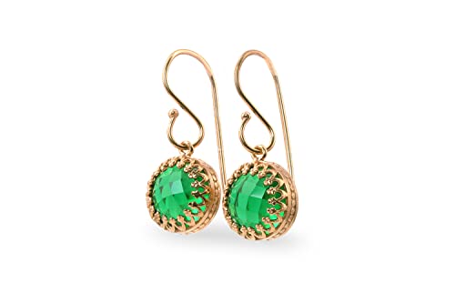 Boucles d'oreilles émeraude en argent 925 fait main d'exception - 6