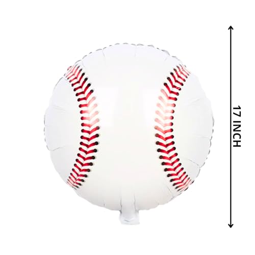 Image of Party Decorz Baseball Foil Balloon 17 Inch | 1pcs Baseball Balloon for Sports Theme Party | Perfect Sports Balloon for Baseball Decoration | Baseball Foil Balloon for Birthday Parties and Events