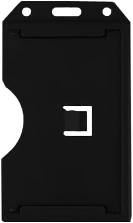 Brady People ID Black 2-Sided Rigid Plastic Multi-Card Holder - Vertical - 100 Per Pack - 1840-3081