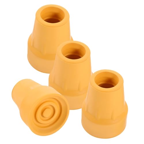 FOMIYES 4Pcs Nonskid Crutch Replacement Tips Durable Cane Tips for Enhanced Stability Wear Design for Walking Canes Crutches Essential Crutch Accessories