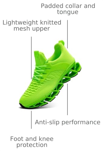 Image of Mens Slip on Walking Running Shoes Blade Tennis Casual Fashion Sneakers Comfort Non Slip Work Sport Athletic Trainer