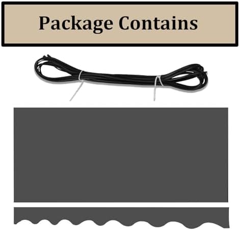 Retractable Patio Awning - 8x7ft Dark Grey Waterproof Outdoor Sun Shade with UV Protection for Garden & Deck - Manual Operation Ideal for Sunlight Blockage