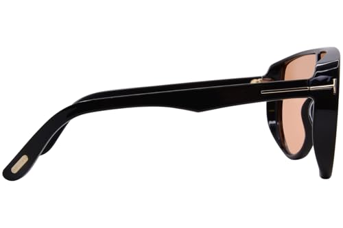 Tom Ford FT1182 05E Sunglasses Shiny Black/Photochromic Orange Shield 138mm3