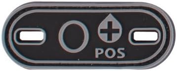 Matrix PVC Oval Blood Type Patch - O POS / Black
